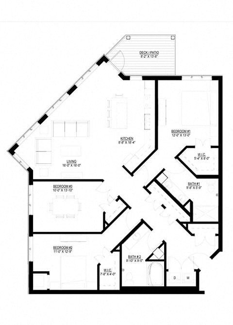 3 Bedroom Floor Plan